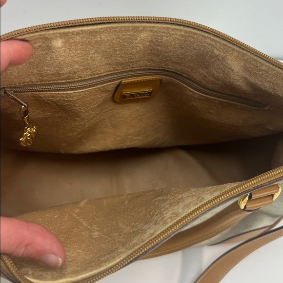 Vintage Gucci Micro GG Boston Bag Cream Tan Monogram Classic Old Money Crossbody - Picture 14 of 16